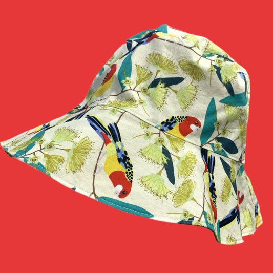 Teacups n Quilts- Eastern Rosella & Blossom - Adult Size