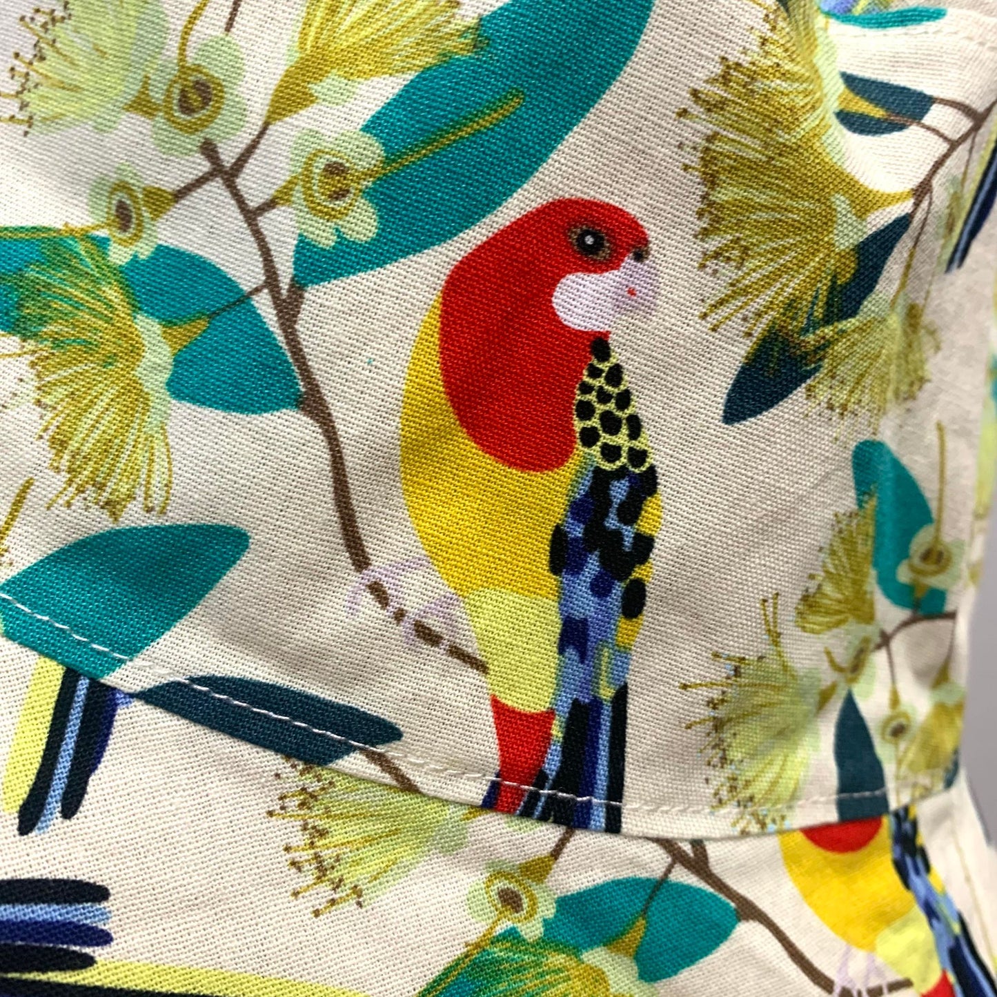 Teacups n Quilts- Eastern Rosella & Blossom - Adult Size