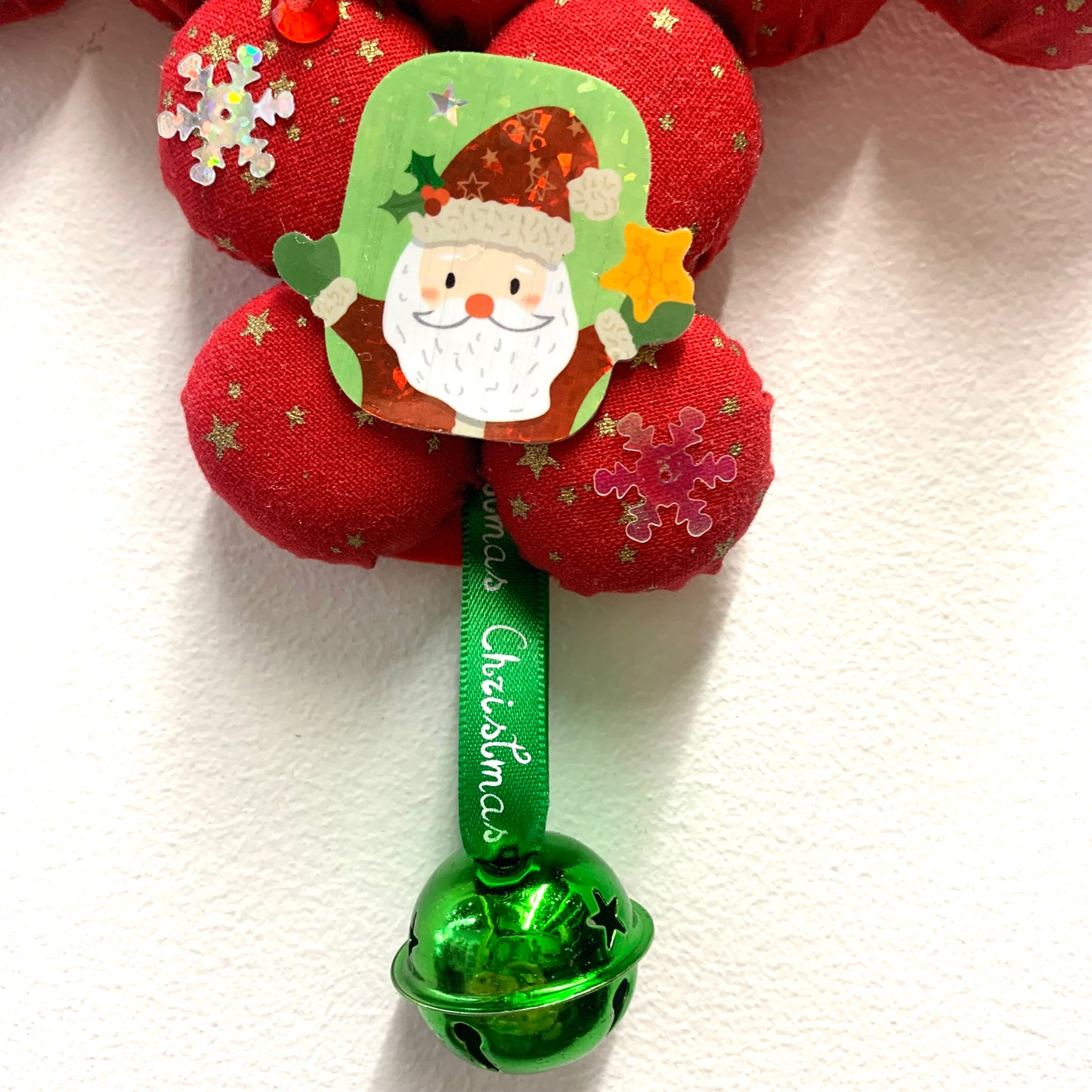 MAKIN' WHOOPEE- Small Bottle Top Christmas Tree Wall Hanging- Red Merry Christmas
