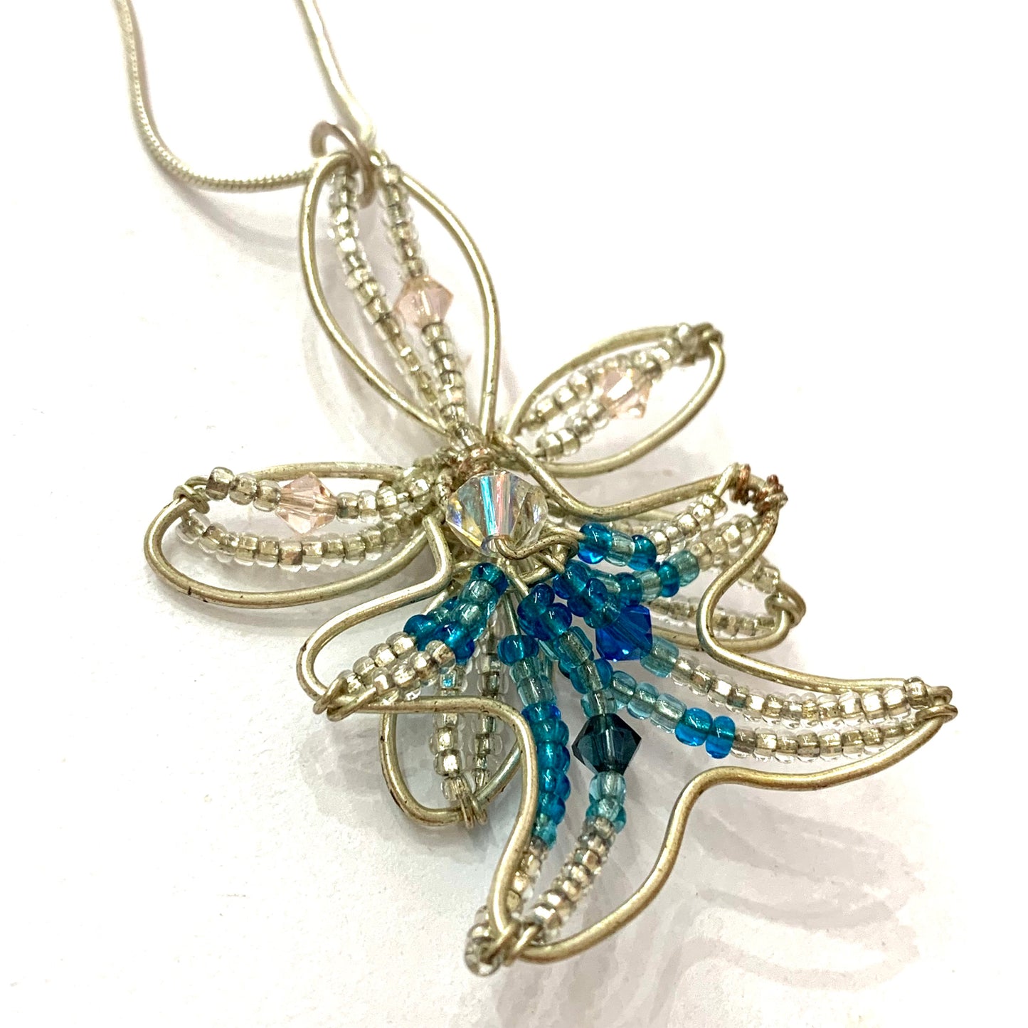 CARLEY CLARKE-RUSHTON - Short Blue Orchid Necklace