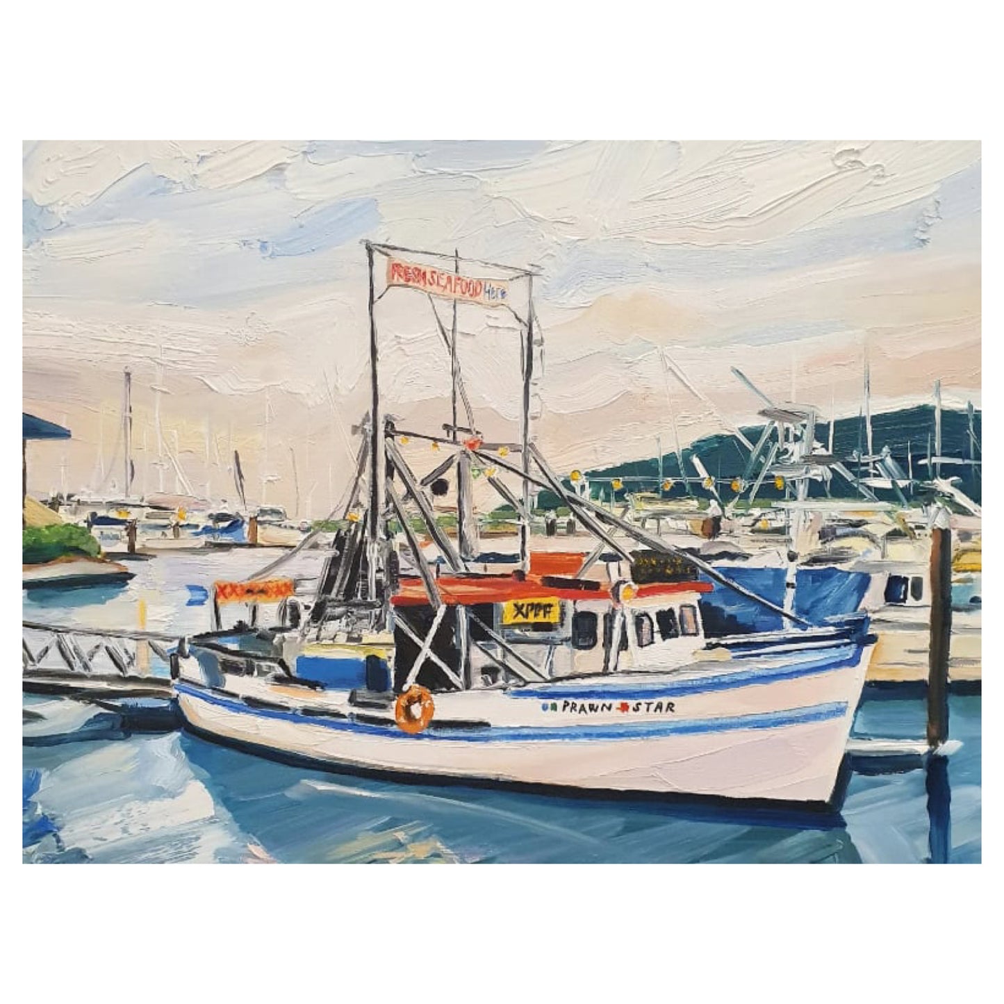 Mark Skelcher Artist - "Prawn Star, Cairns"- Framed Artist Print