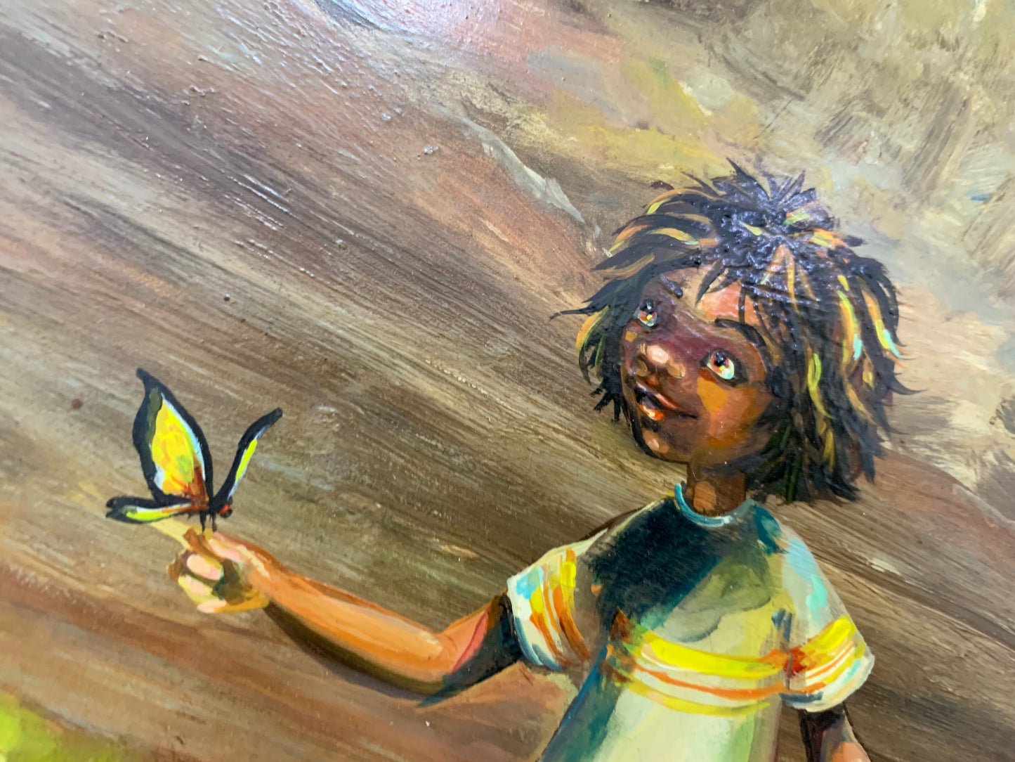 HAYLEY GILLESPIE - REVIVED VINTAGE PAINTINGS- "Bush Friends"