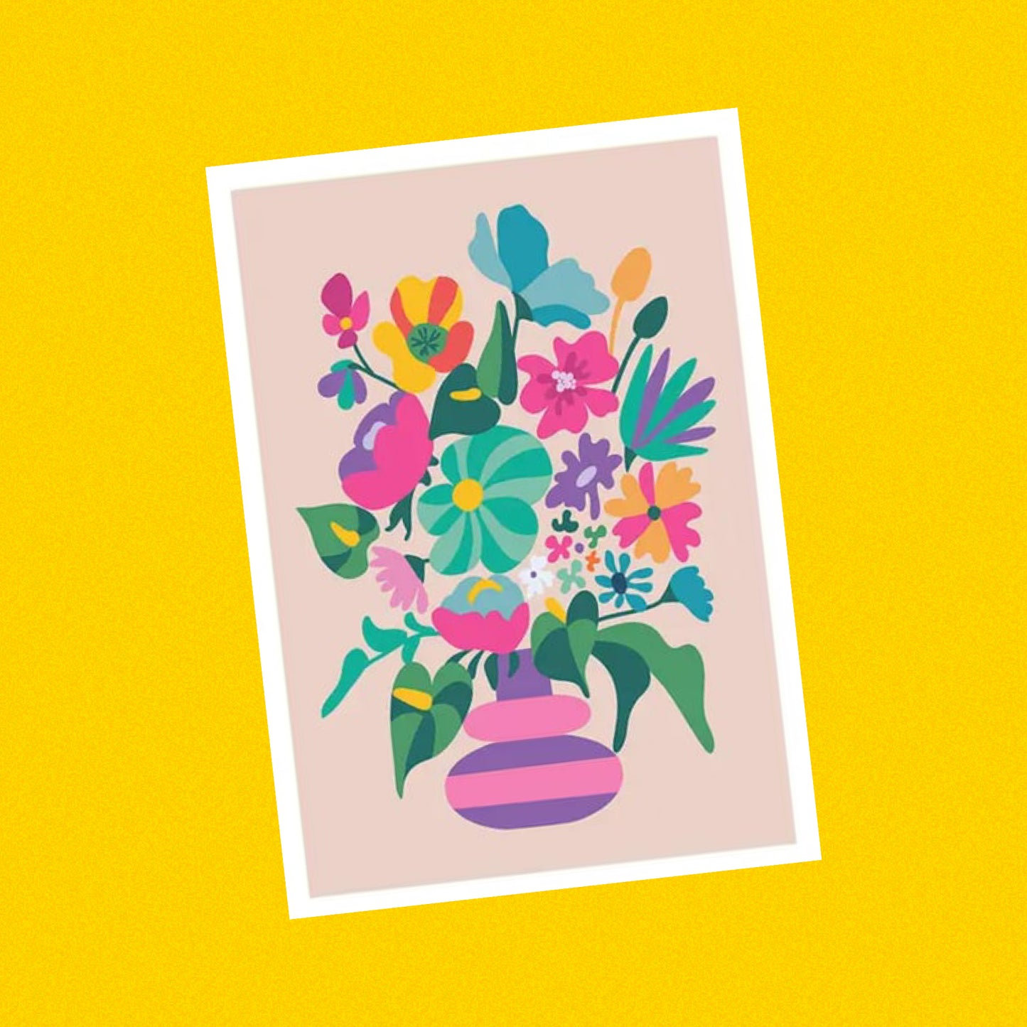 3 BIRDIES STUDIO- "Floral Vase" A5 Art Print