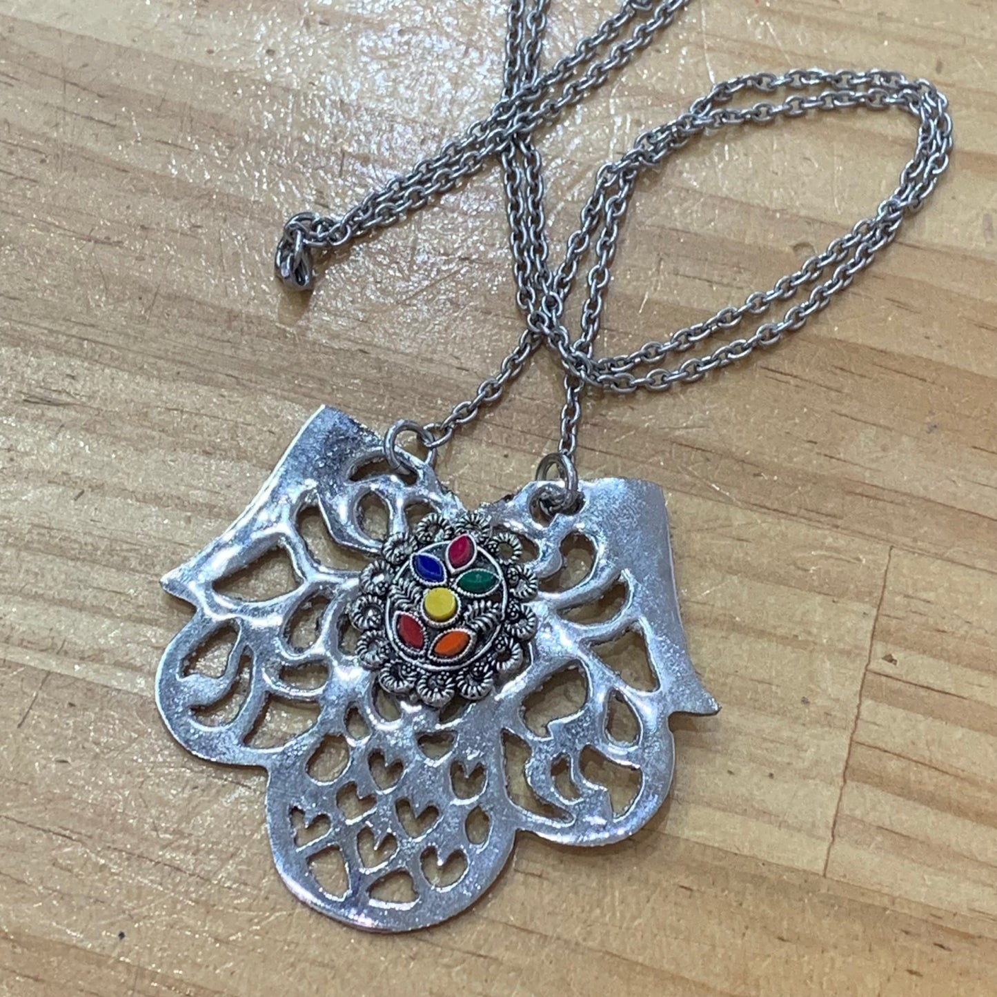 MOLLY MADE- "Filigree" Long Pendant Necklace