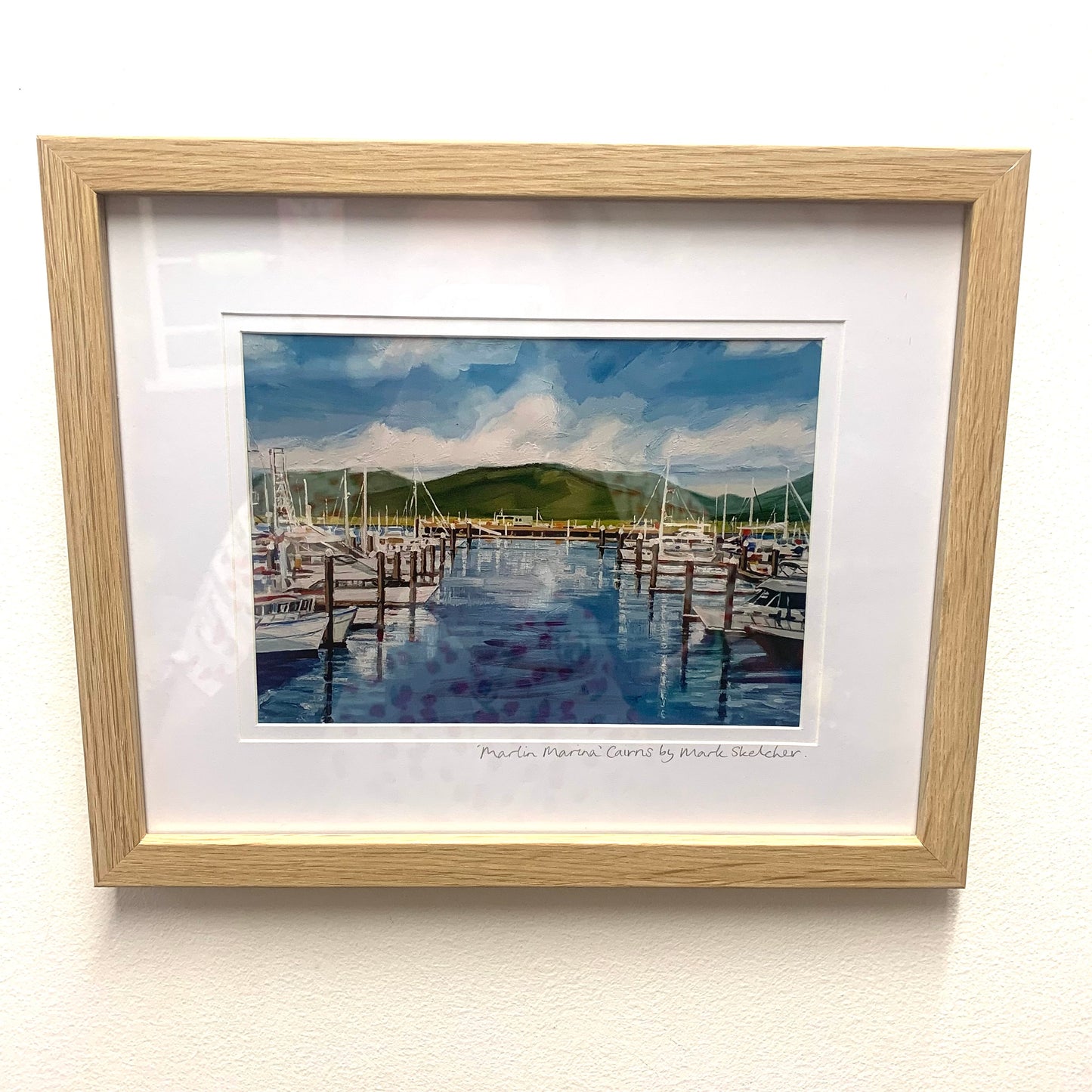 Mark Skelcher Artist - "Marlin Marina, Cairns"- Framed Artist Print
