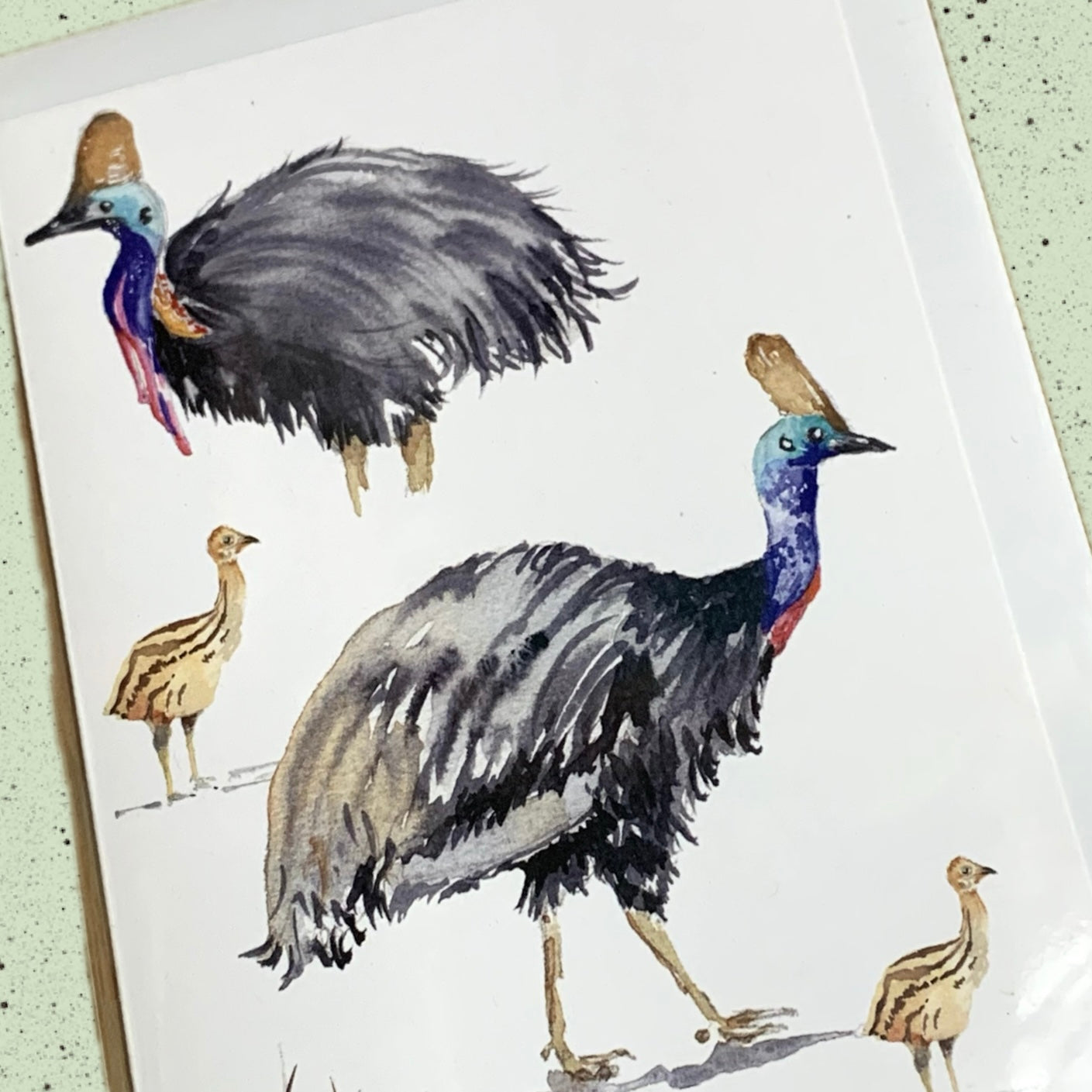 ESZTER'S CREATIONS- "Cassowary"- Greeting Card