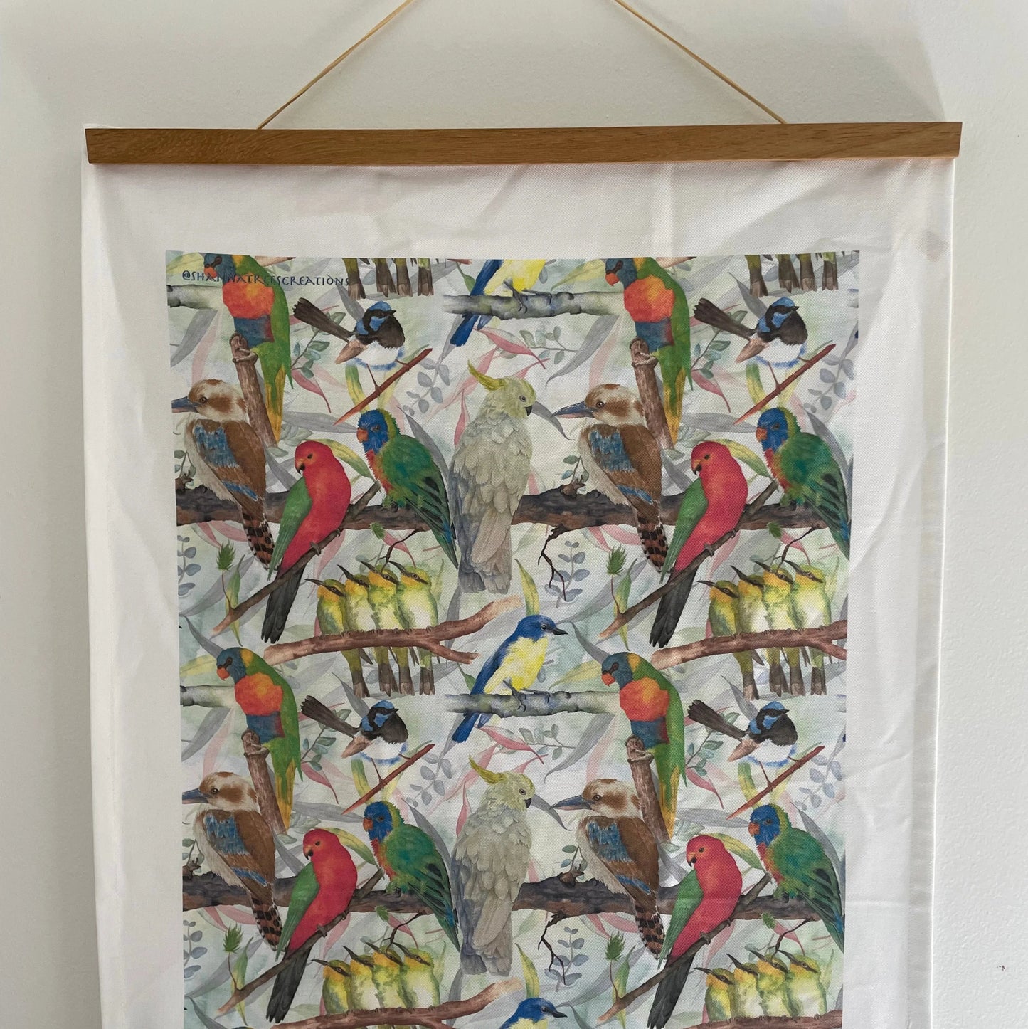 Shanna Trees Creations- "Australian Birds" Cotton Tea Towel