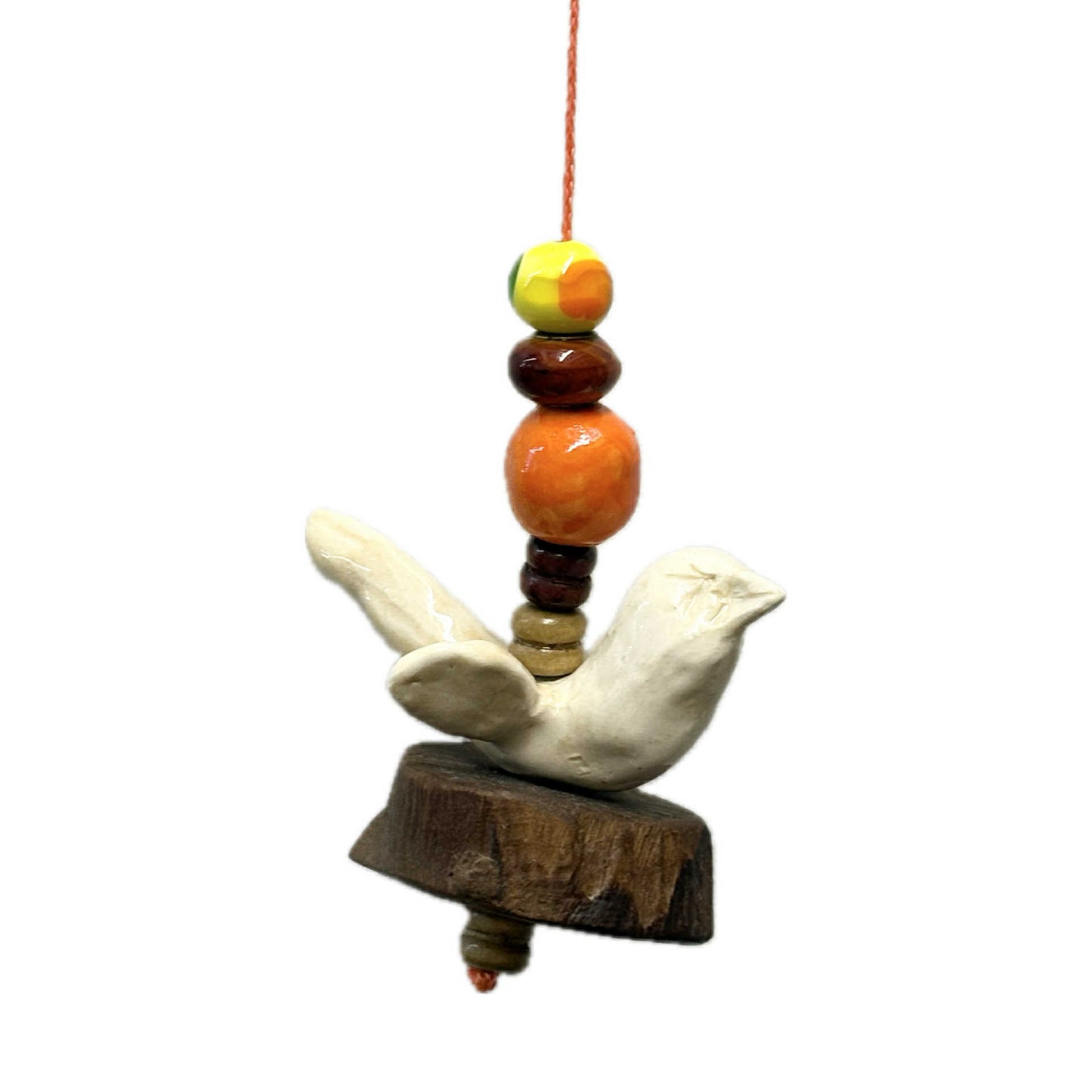 INSPIRED BY NATURE - Ceramic Bird Hanger – Moreton Bay Ash and Terracotta Tones