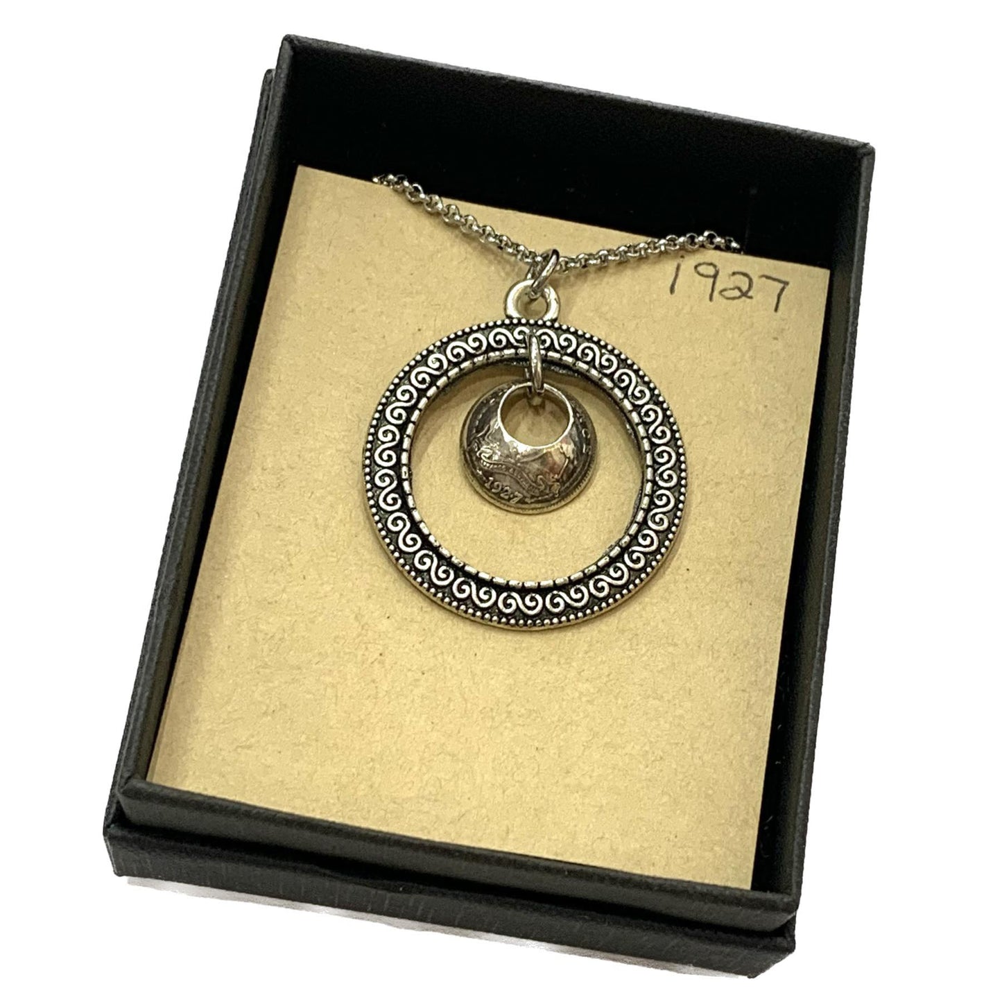 MOLLY MADE- 1927 Three Pence Long Pendant Necklace
