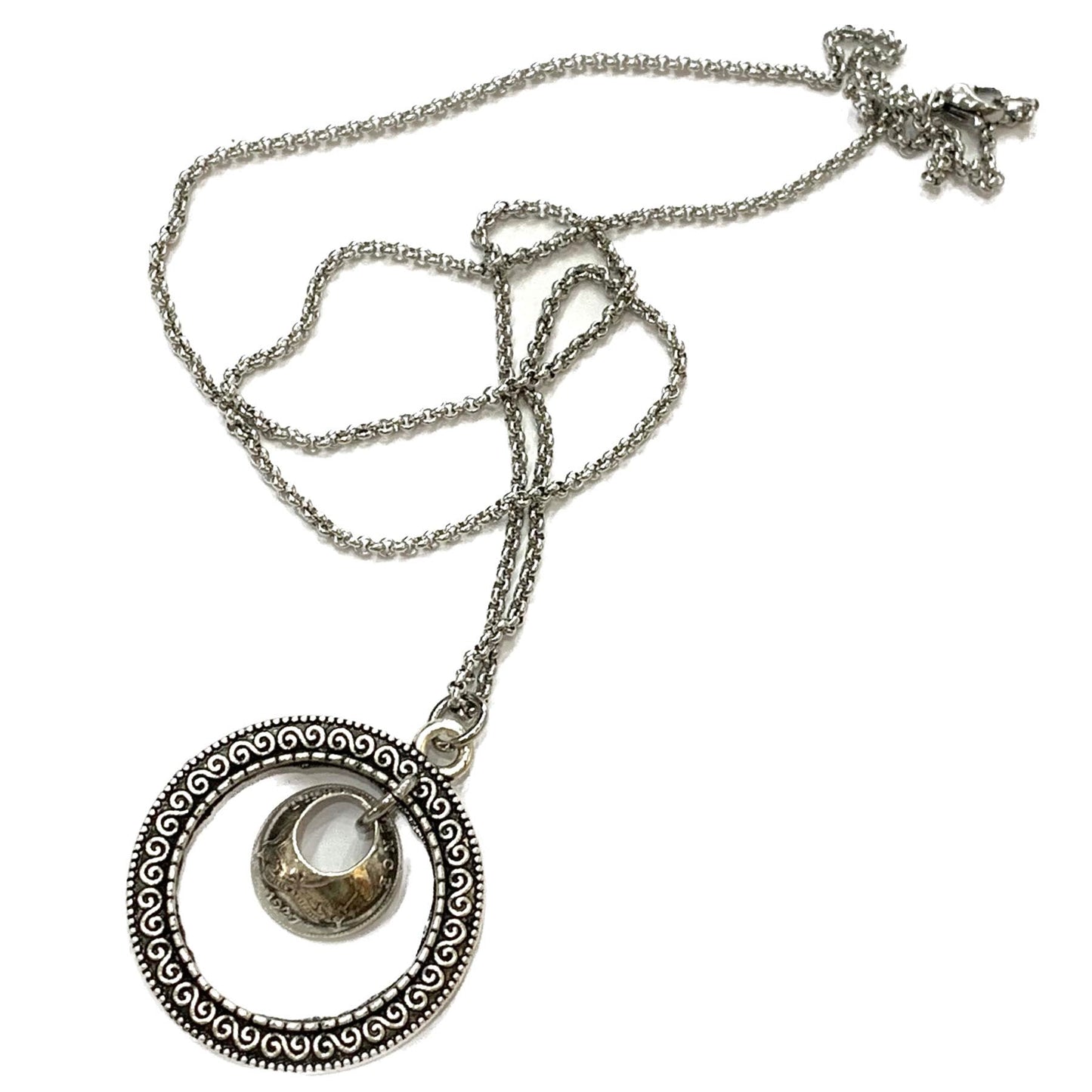MOLLY MADE- 1927 Three Pence Long Pendant Necklace