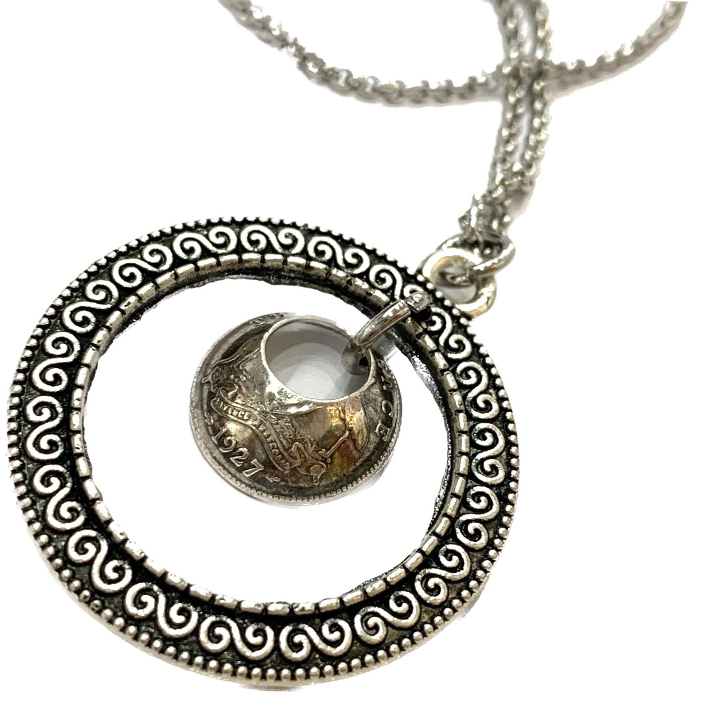 MOLLY MADE- 1927 Three Pence Long Pendant Necklace
