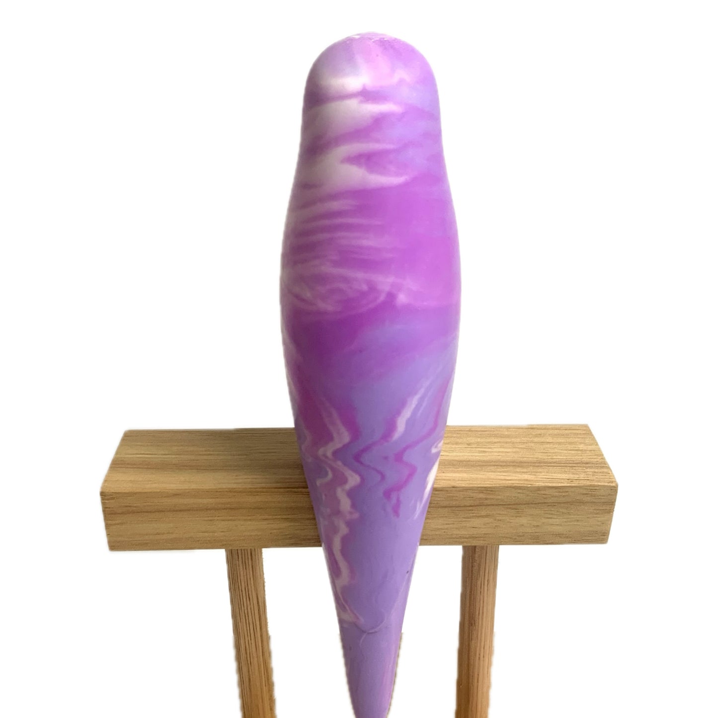 PETE CROMER - RESIN BUDGERIGAR #5 - Purple Swirl with White