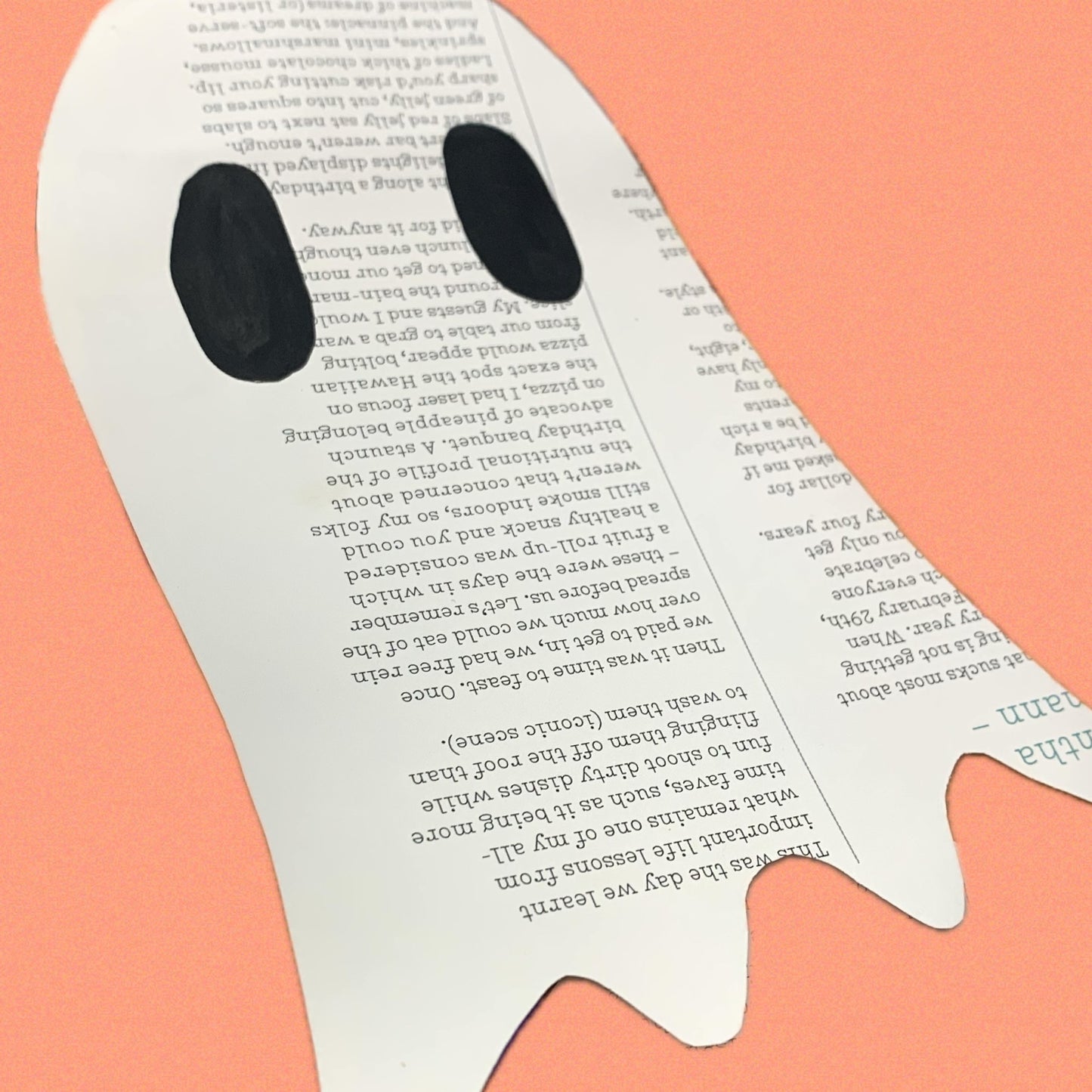 MAKIN' WHOOPEE - LARGE HALLOWEEN BUNTING- Recycled Paper- All Typo & Purple Pom Poms
