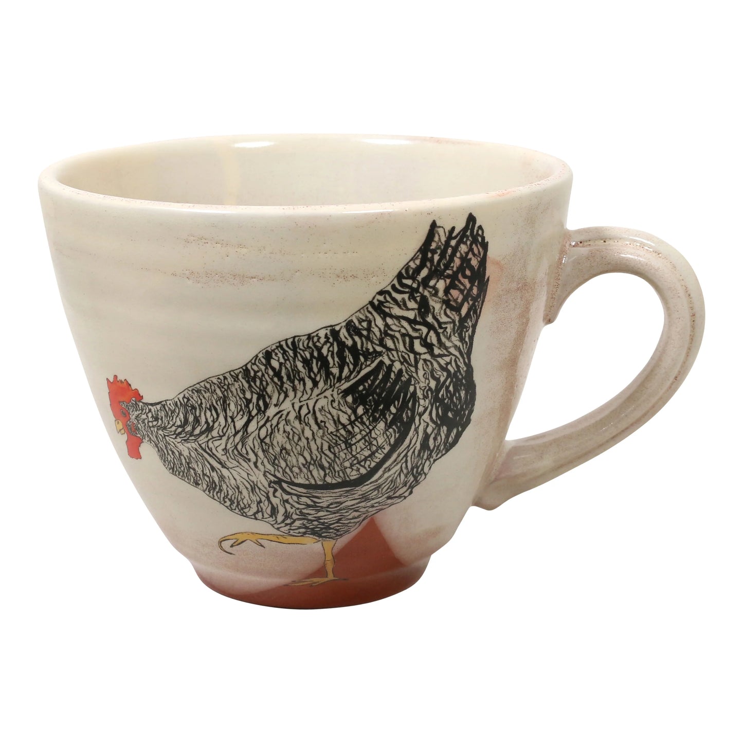 ROBERT GORDON POTTERY - "Mabel" (Black Chicken) Oversized Mug - Emogen Clark Collaboration