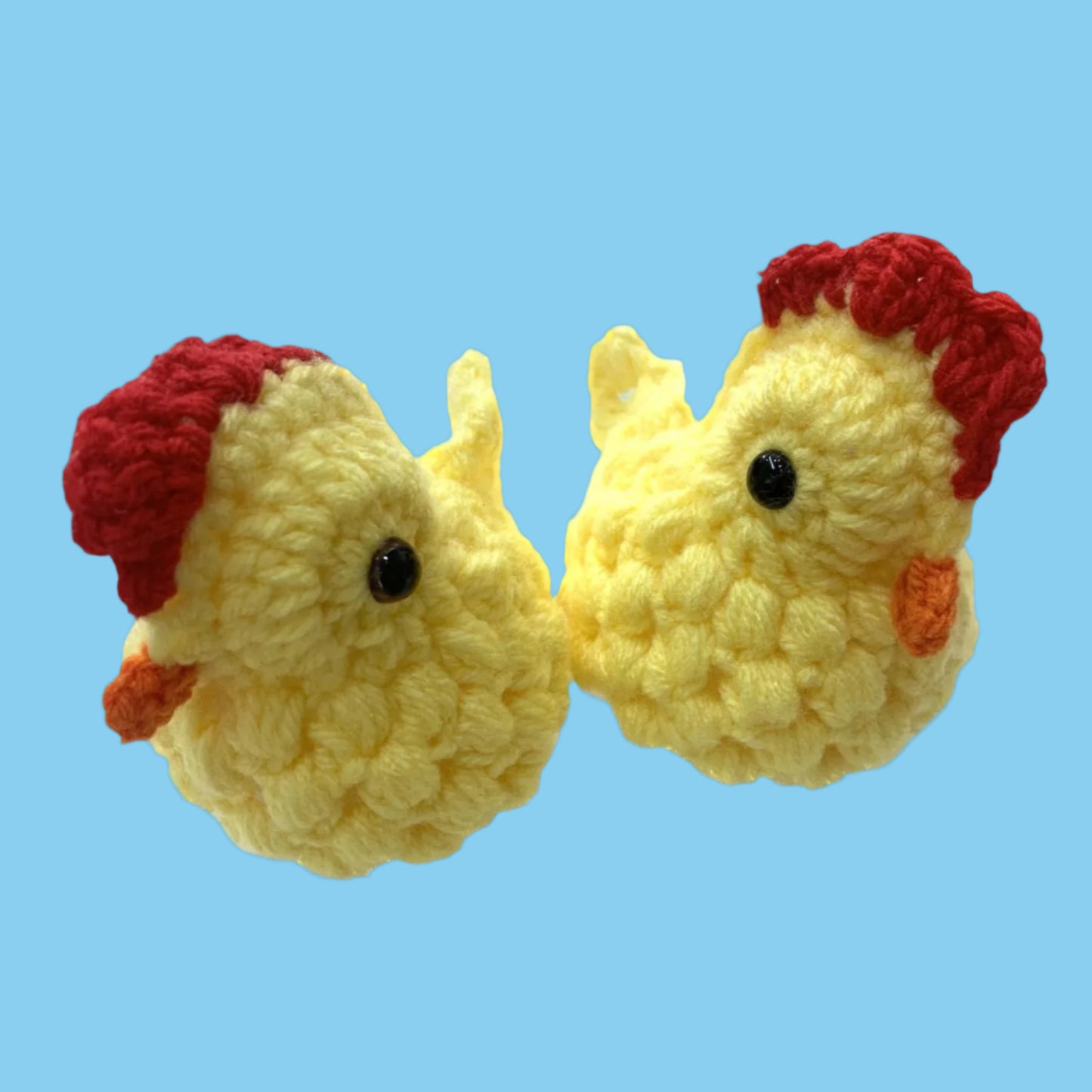 BEAKNITS- PALE YELLOW CROCHETED CHICKEN