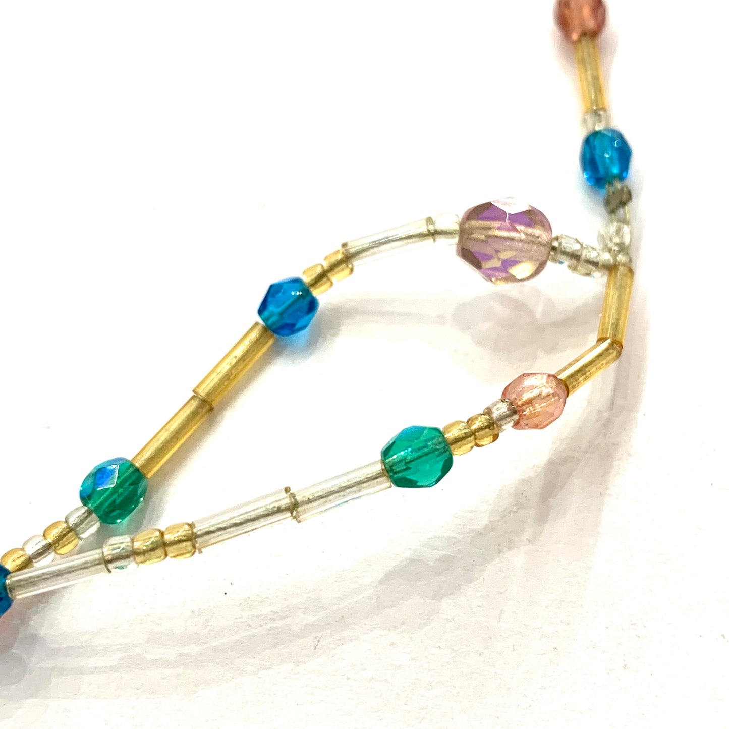 CARLEY CLARKE-RUSHTON - Green Sea Glass & Beaded Necklace