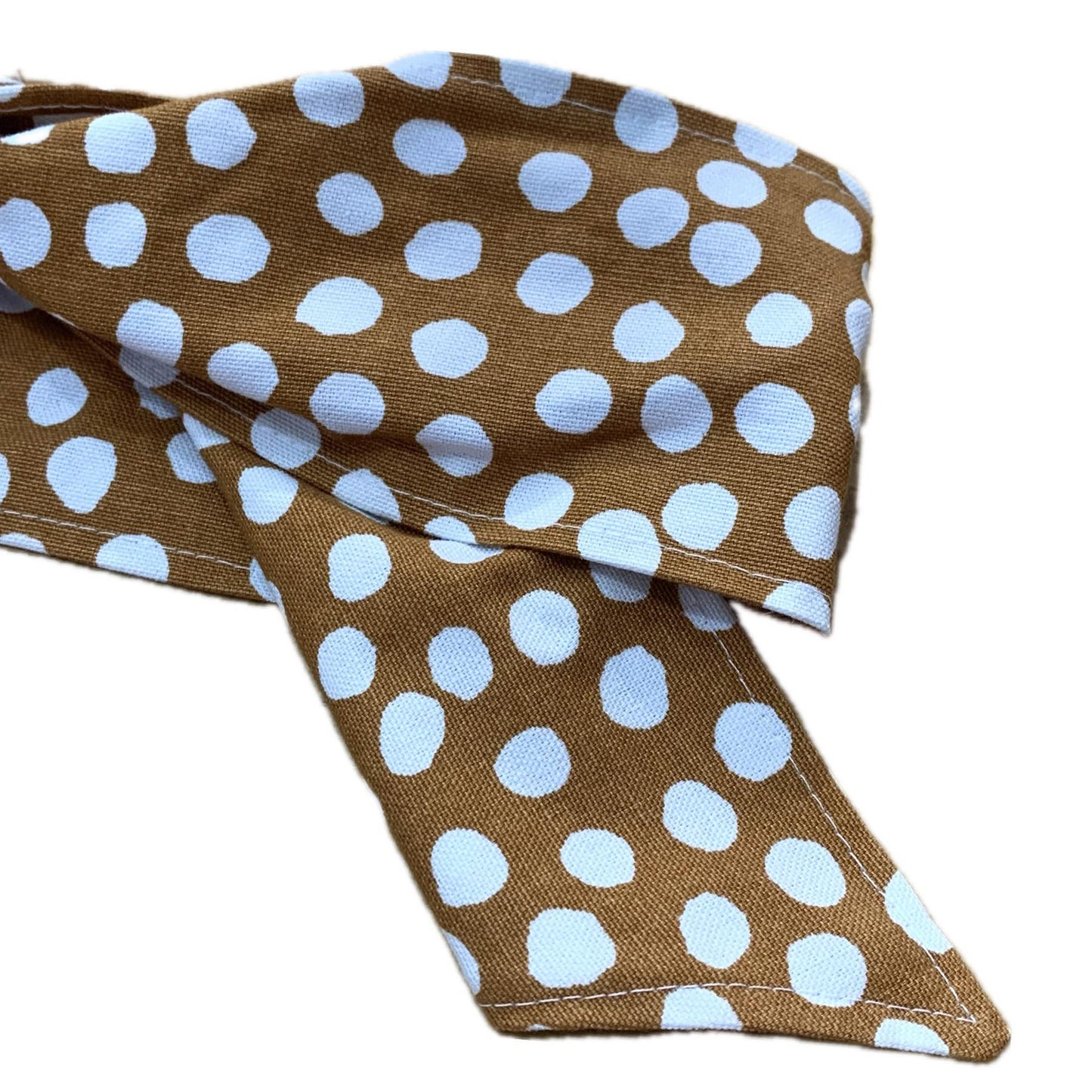 OH SEW ROSY: REDUCED WIRE HEADBAND - Tan Brown Spotty