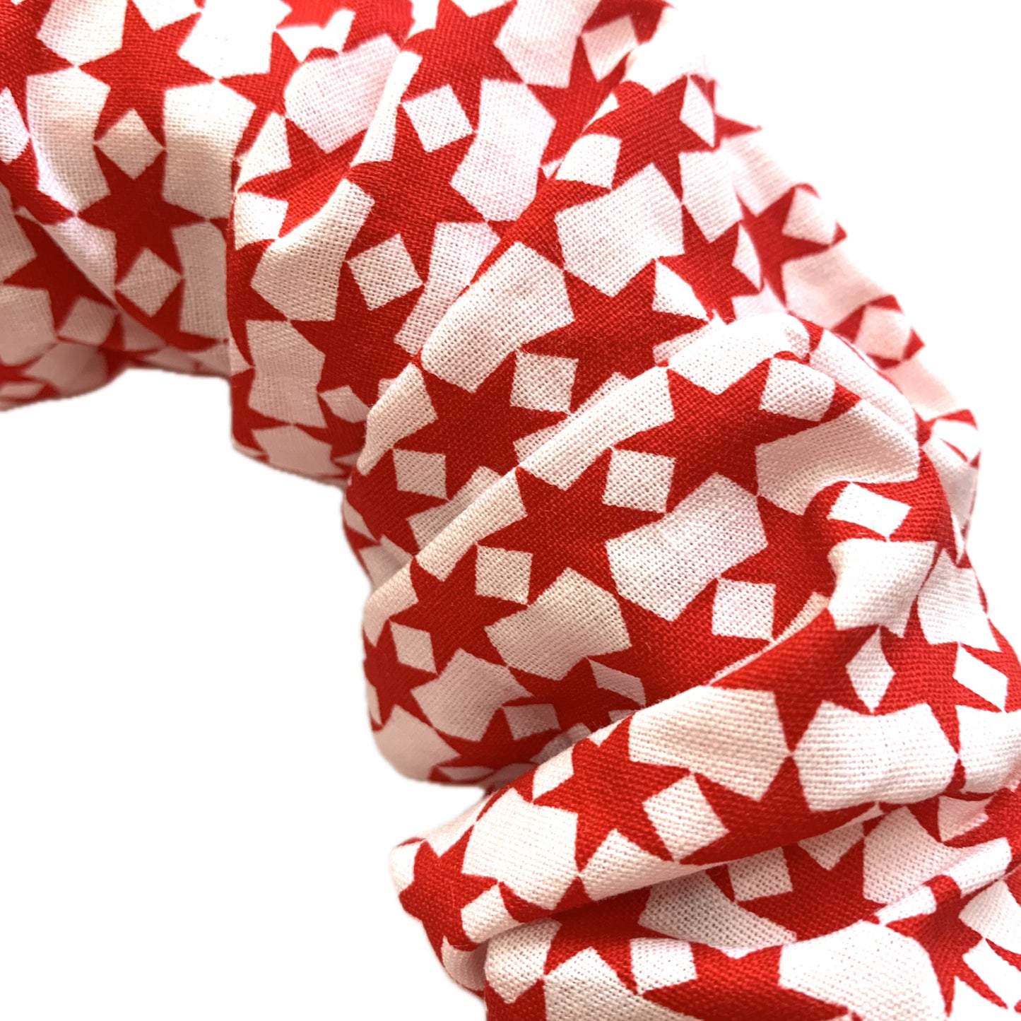 THIS BIRD HAS FLOWN - LARGE CHRISTMAS SCRUNCHIE HEADBANDS- Red Stars