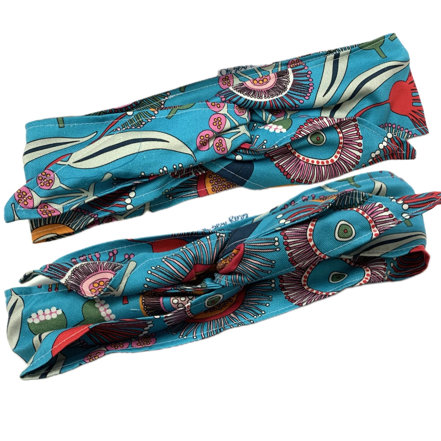 OH SEW ROSY: WIRE HEADBAND - Turquoise Natives (Jocelyn Proust Fabric)