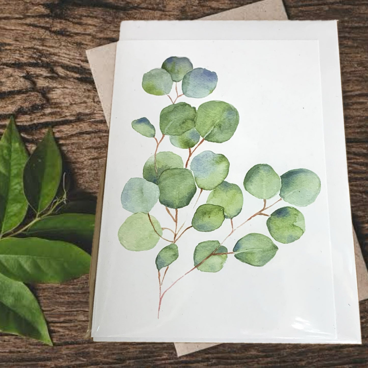 ESZTER'S CREATIONS- "Eucalyptus Branch"- Greeting Card