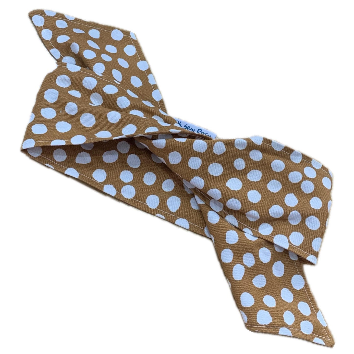 OH SEW ROSY: REDUCED WIRE HEADBAND - Tan Brown Spotty