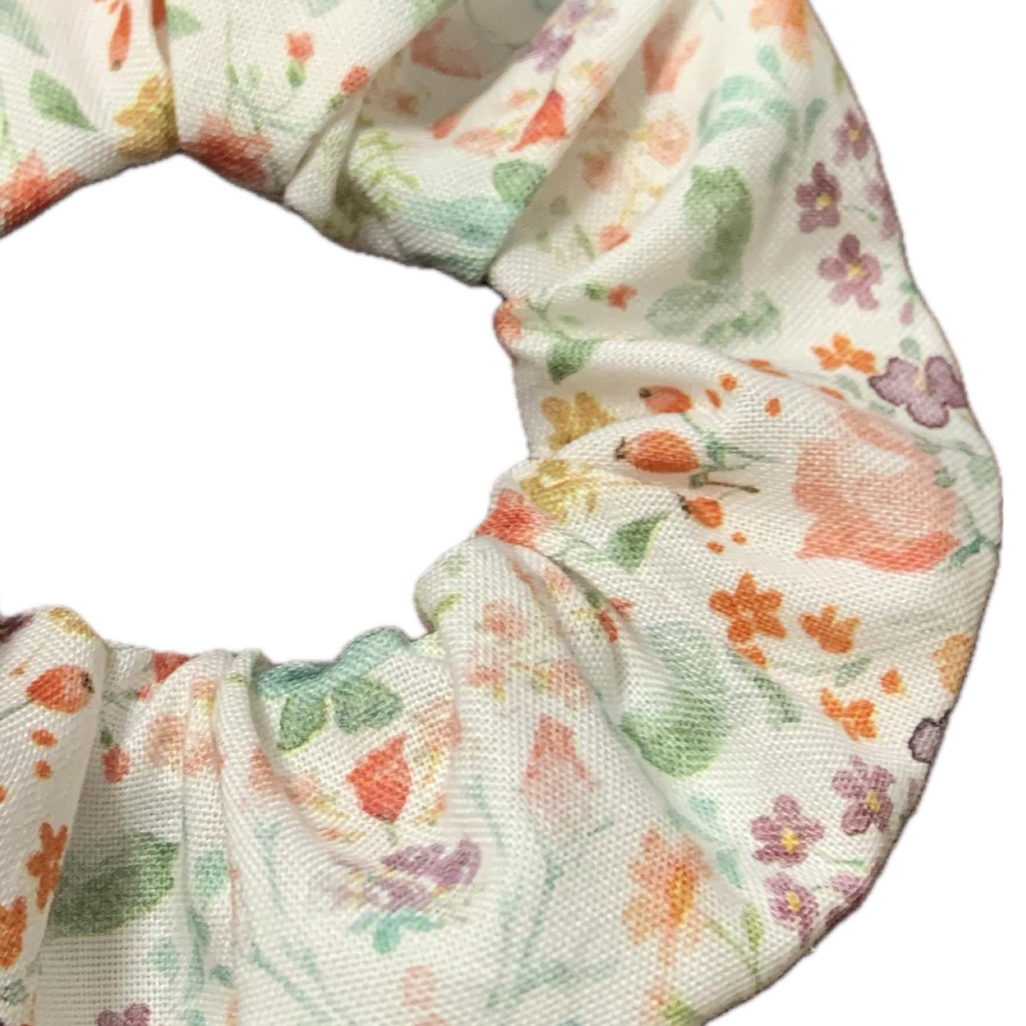 MUMMA WHOOPEE - "Cream Pretty Floral" REGULAR SCRUNCHIES