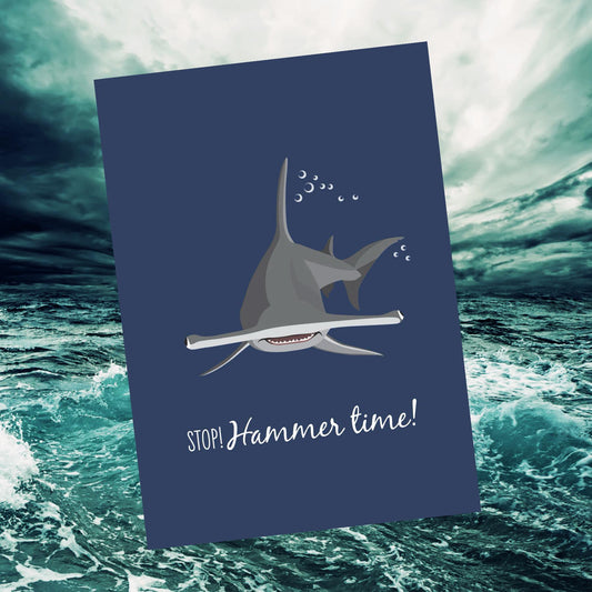 SAILFISH CREATIVE- "Hammer Time!" Hammerhead Shark Card