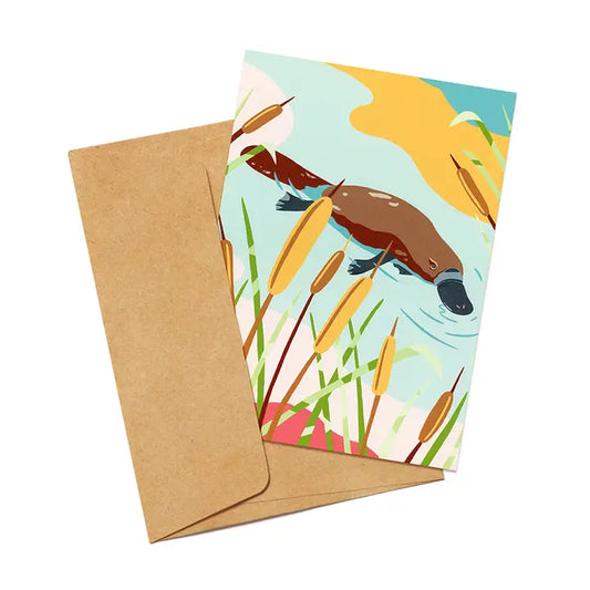 OUTER ISLAND - Platypus- Blank Greeting Card