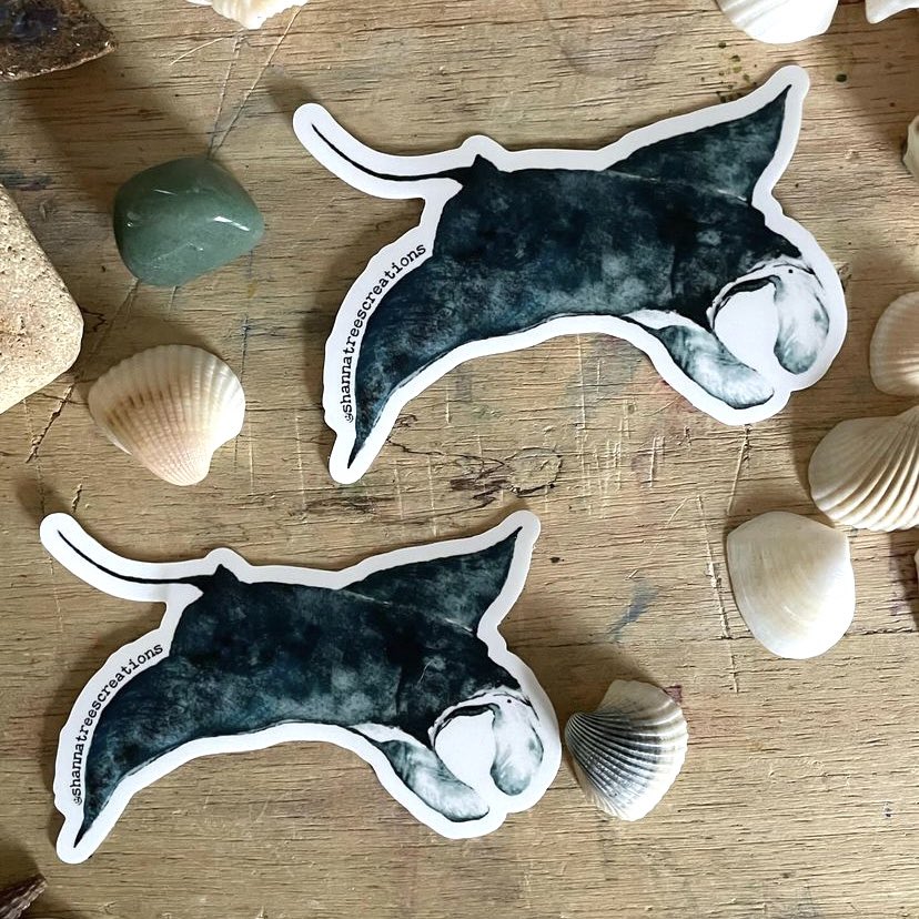 Shanna Trees Creations- Manta Ray Medium Sticker