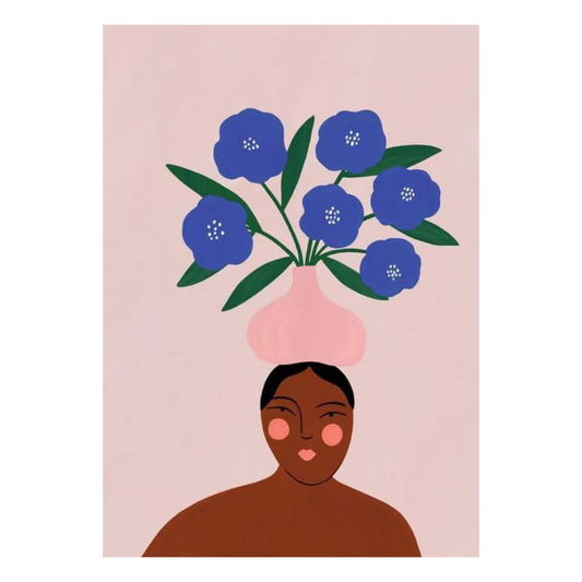 CONSTANZA GOEPPINGER- "BLUE FLOWERS"- A4 GICLEE PRINTS