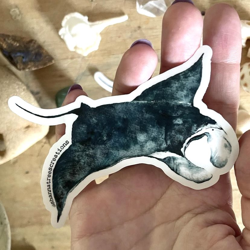 Shanna Trees Creations- Manta Ray Medium Sticker