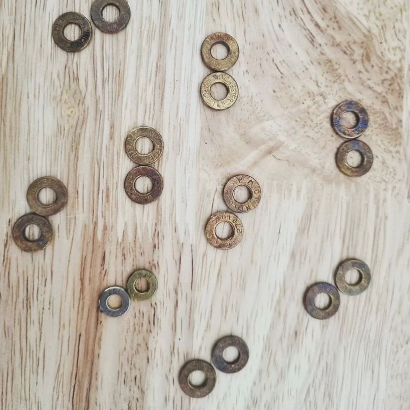 WILD BRASS- Small Studs- Clear Swarovski Crystal