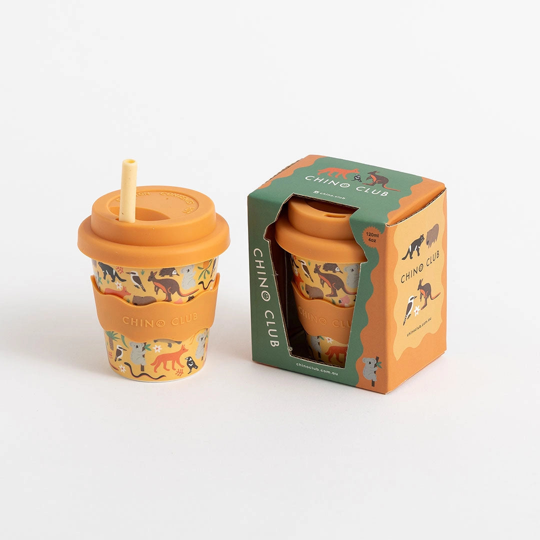 CHINO CLUB- Kids 4oz Reusable Keep Cup- Aussie Animals