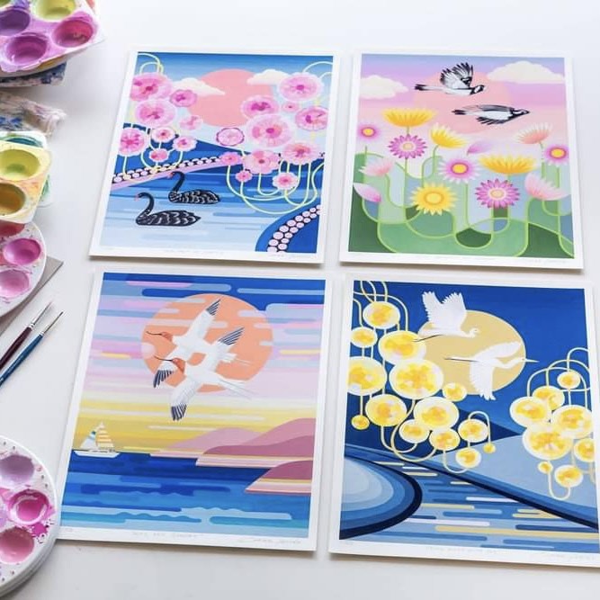 CLAIRE ISHINO- LARGE LIMITED EDITION A3 PRINTS- COME AWAY WITH ME