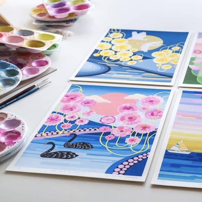 CLAIRE ISHINO- MEDIUM LIMITED EDITION A4 PRINTS- WE MET IN SPRING