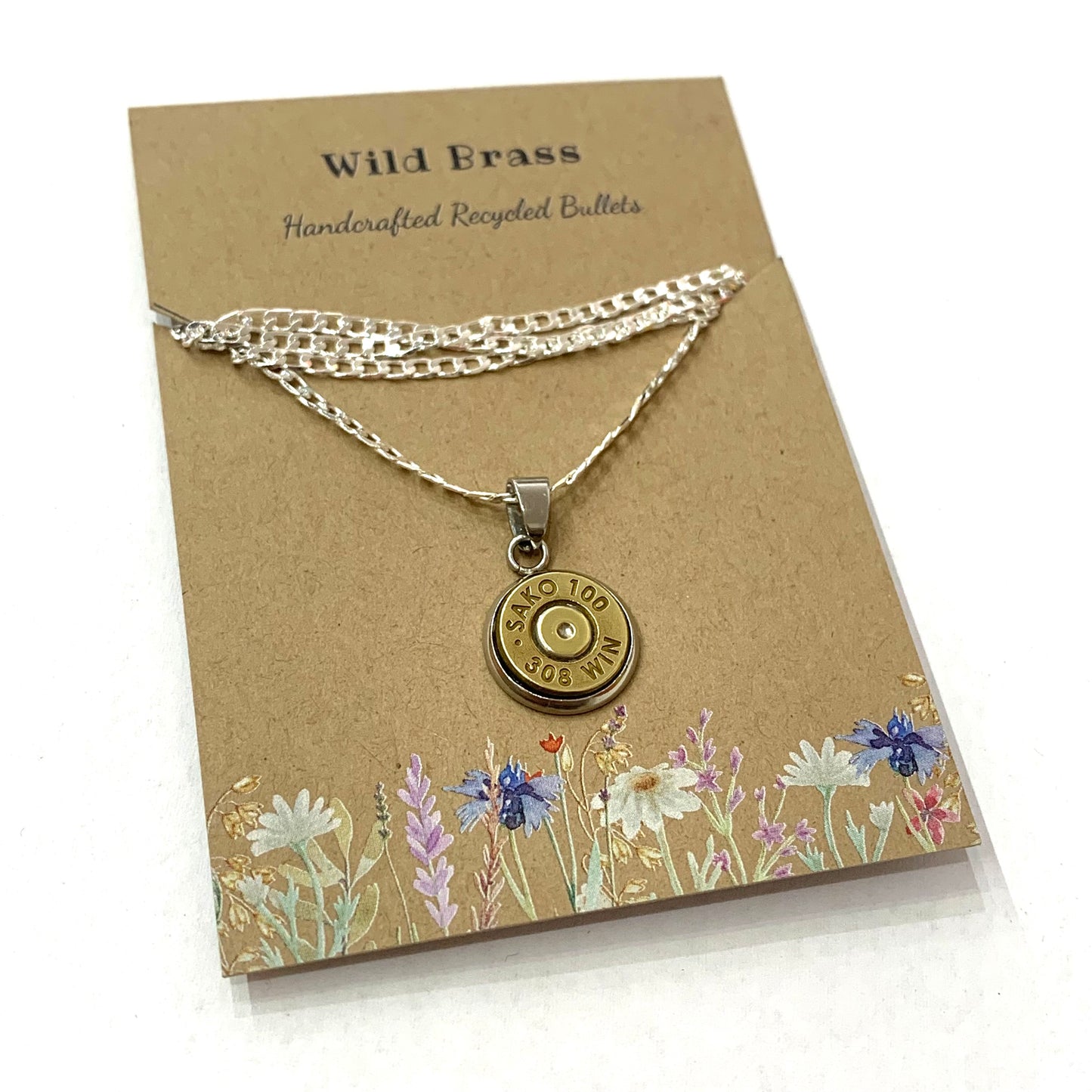WILD BRASS- Pendant Necklace with Brass Primer
