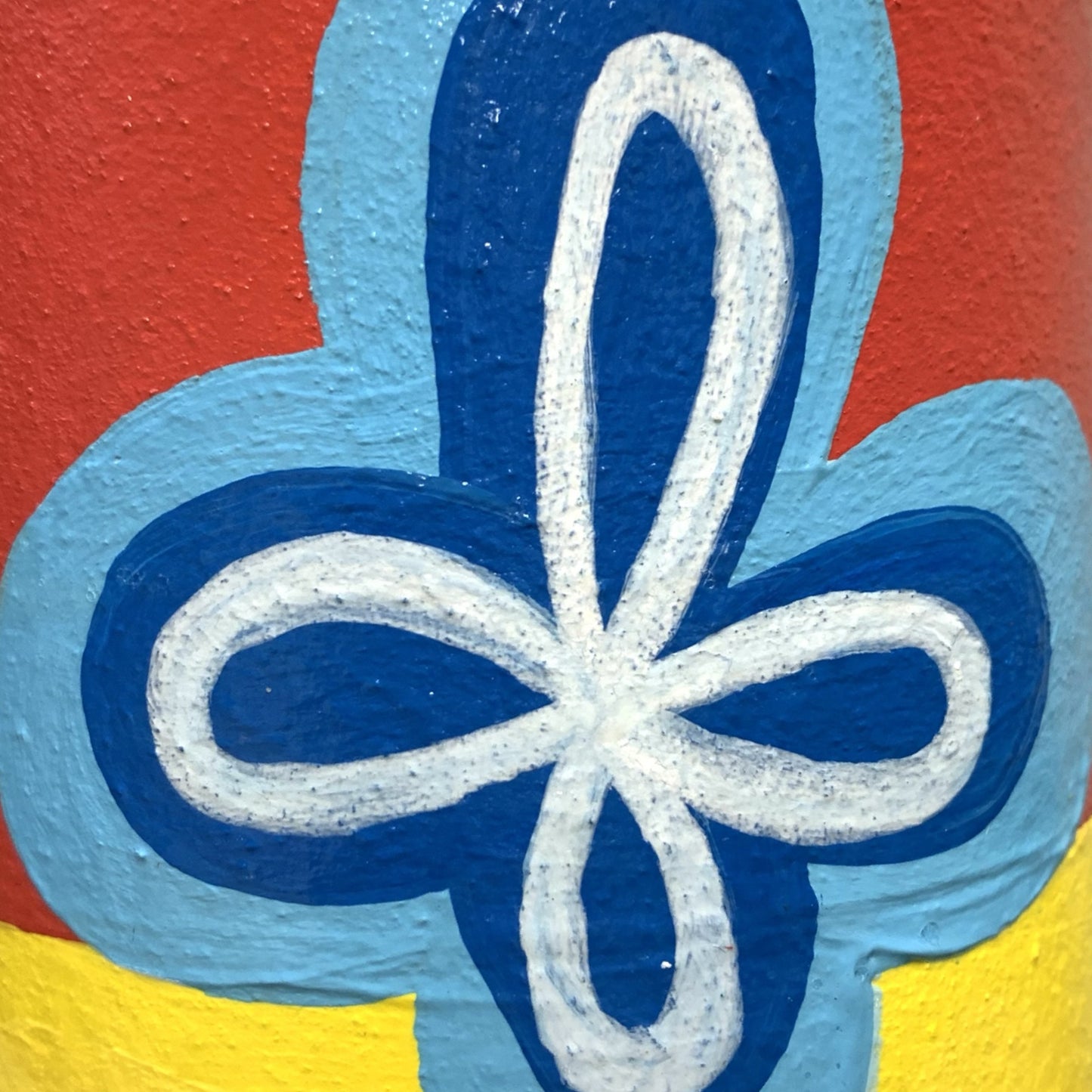 THIS BIRD HAS FLOWN - Tall Bump Vase- Watermelon, Yellow & Blue