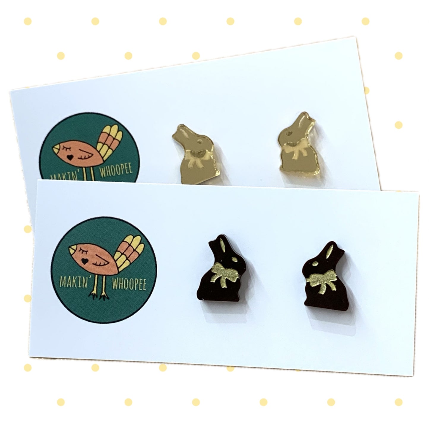 MAKIN' WHOOPEE - Chocolate Bunny Studs