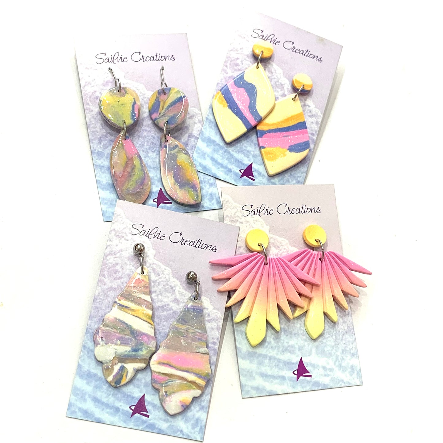 Sailvie Creations - Double Pina Colada Hook Dangle Earrings