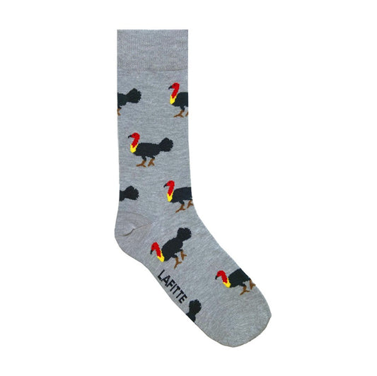 LAFITTE - BRUSH TURKEY SOCKS - GREY COTTON