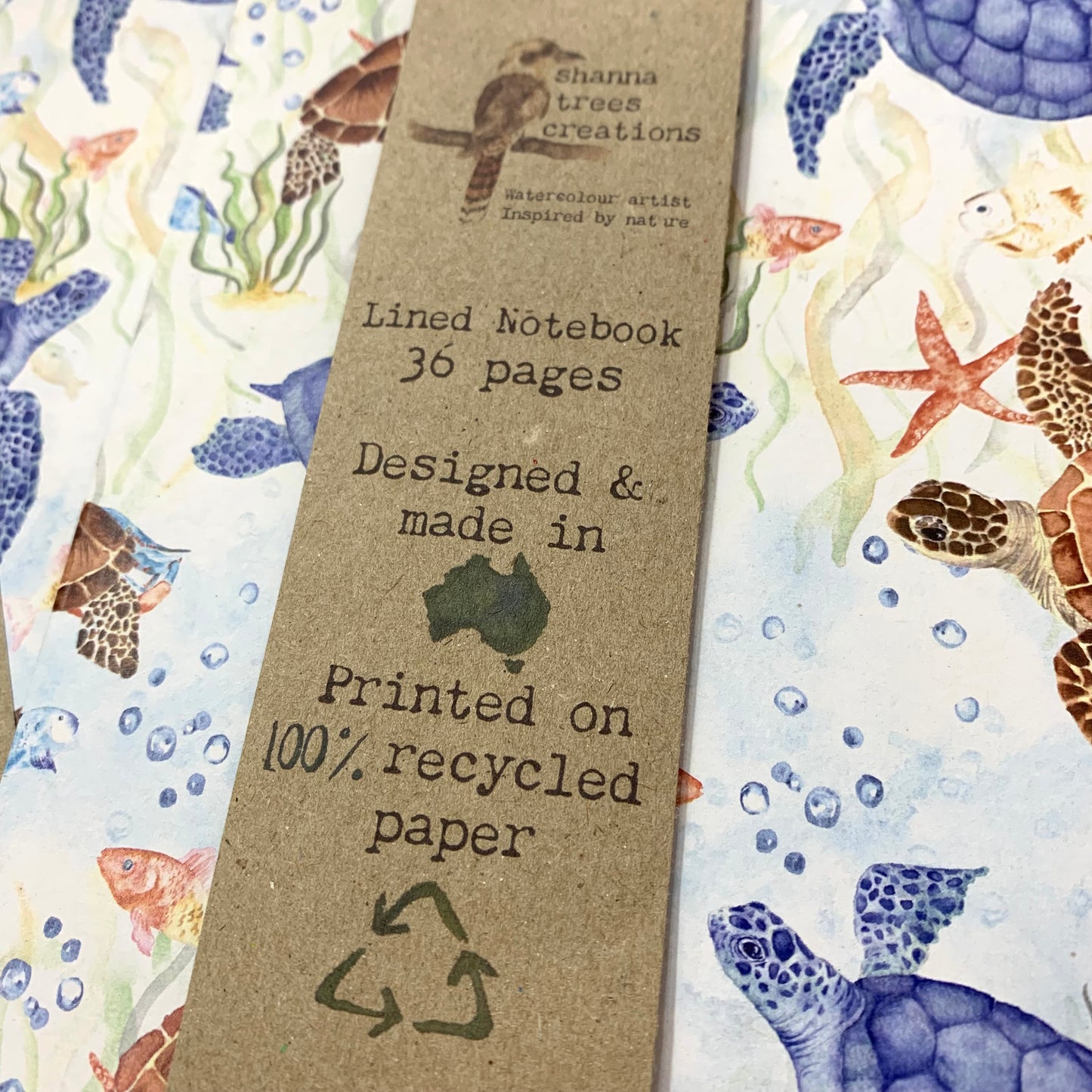 Shanna Trees Creations- "Turtles"- Lined Notebook