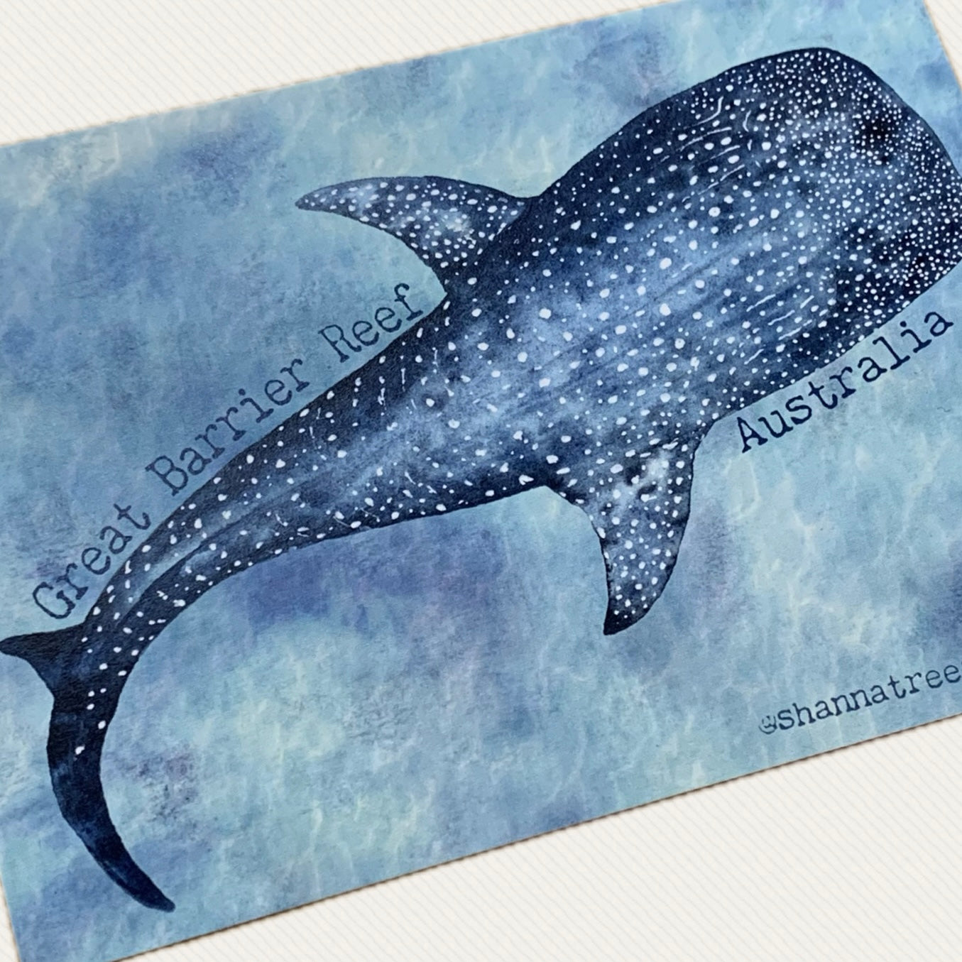 Shanna Trees Creations- Whale Shark GBR Postcard