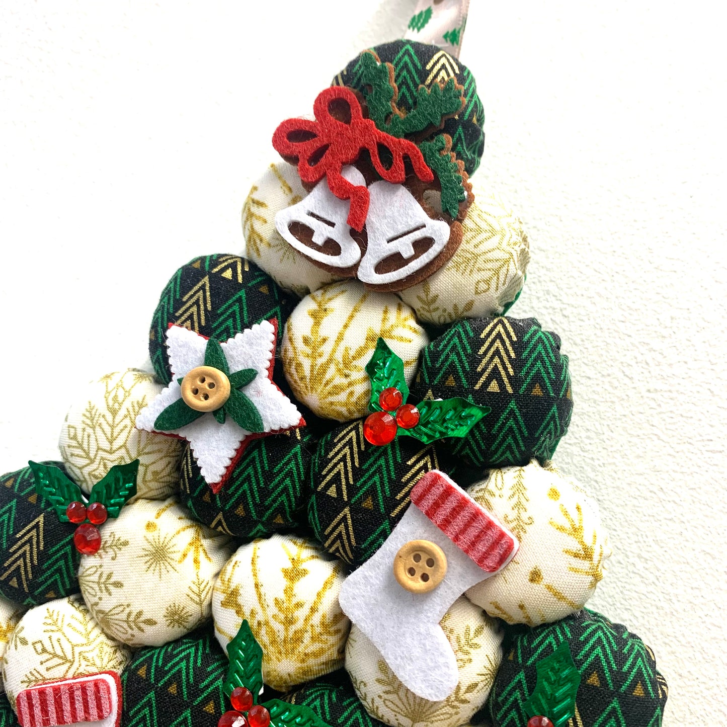 MAKIN' WHOOPEE- Small Bottle Top Christmas Tree Wall Hanging- Scandi Christmas