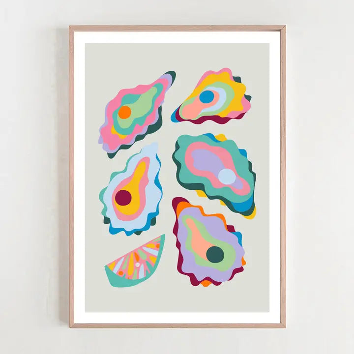 3 BIRDIES STUDIO- "Oysters" A4 Art Print
