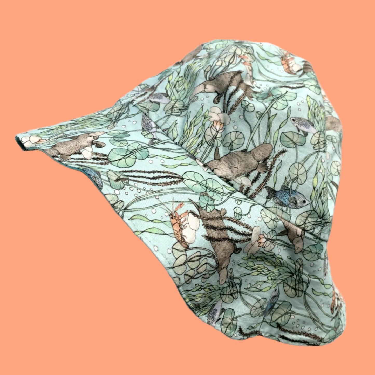 Teacups n Quilts - Platypus Scenic Route Fabric Hat- Kids Size Small