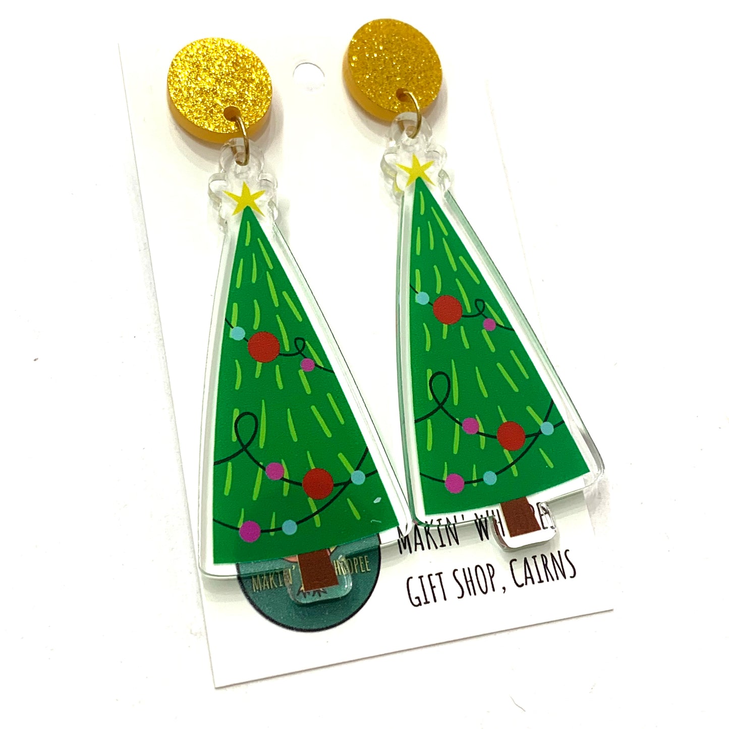 MAKIN' WHOOPEE - “Merry & Bright Trees” Christmas STUD DANGLES