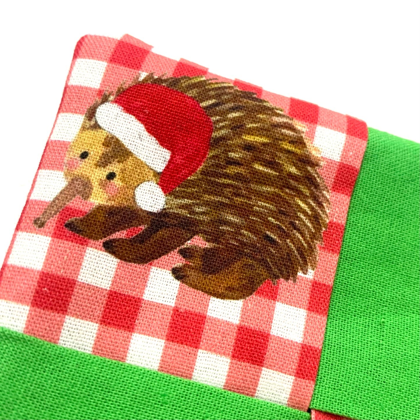 MUMMA WHOOPEE- SINGLE CHRISTMAS WINE GLASS SLIPPER/COASTERS- Aussie Christmas Picnic & Green