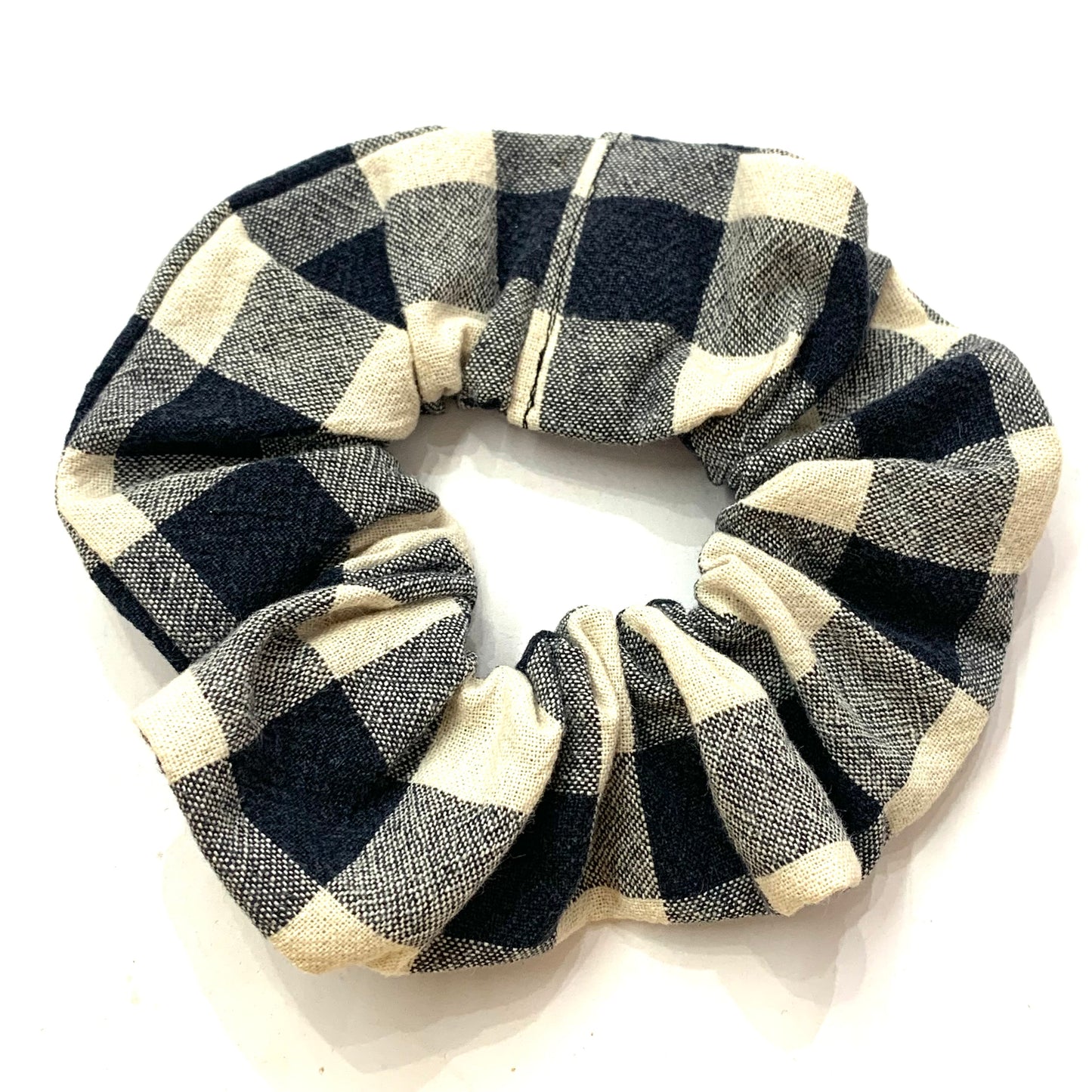 MAKIN' WHOOPEE - JUMBO "Black Check" SCRUNCHIES