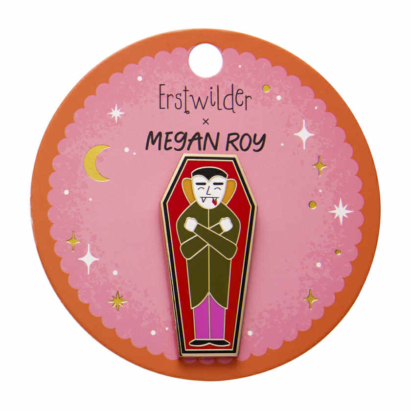 ERSTWILDER - "Cozy Coffin Enamel Pin" - HAUNTED AT HEART- HALLOWEEN COLLECTION