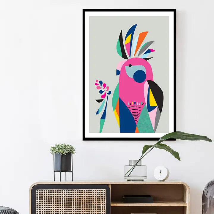 3 BIRDIES STUDIO- "Galah" A4 Art Print